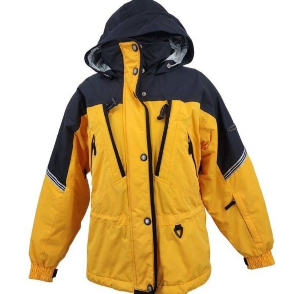 OBERMEYER‎ Women's Yellow & Black Insulated Ski Jacket 10 EUC!!